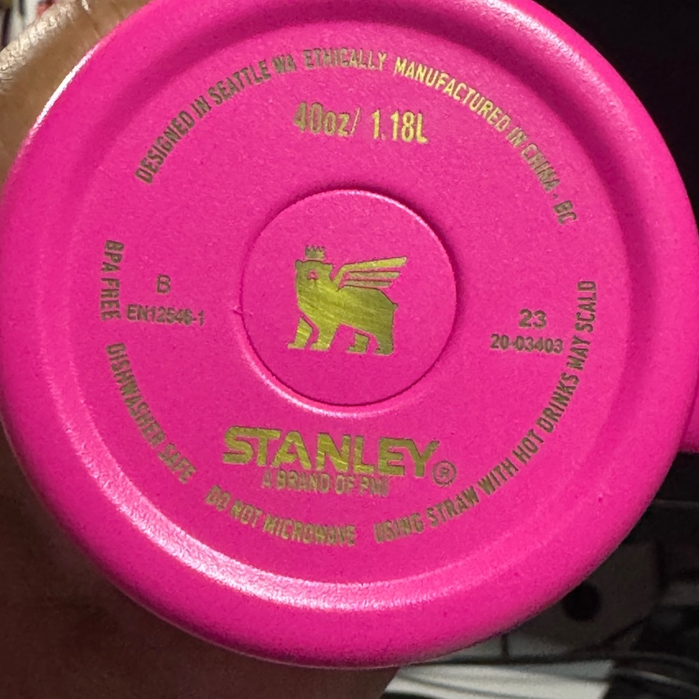 Stanley Pink Tumbler with Gold Accents LV design NEW - Picture 3 of 9